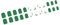 24x Short Square Stick On Nails Glossy Full Covers False Nails Light Green Press On Nails Manicures Supplies For Woman