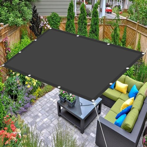 Markisenstoff 1.6 x 1.8 m 98% Uv-Schut Wetterschutz Sonnensegel Garten Leicht Und Haltbarkeit für Terrasse Balkon, Dunkelgrau