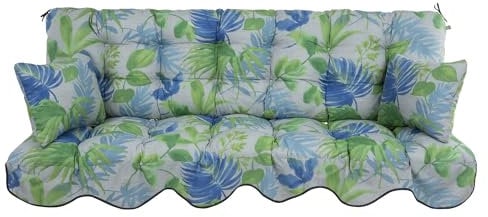 PATIO Hollywoodschaukel Auflage 180x50 cm Minorca Sitzpolster Rückenlehne 2 Seitenkissen Befestigungsschnüre Volant vorne