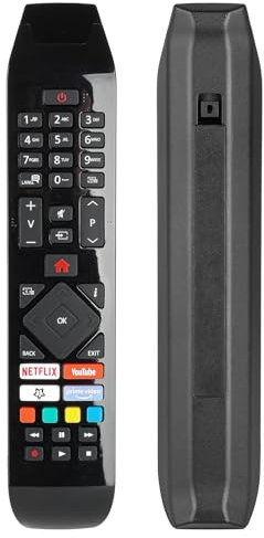 Mando a Distancia RC43140P Compatible con Hitachi TV 24HE2000 24HE2001 32HE2000 32HE2100 49HE4000 49HK6500 55HK6500 55HL8000 55HL9000G Sustitución Controlador con Netflix Youtube PrimeVideo Botones