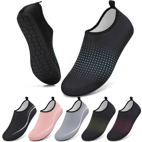 Water Shoes Beach Shoes for Women Men Swim Swimming Sea-992BK 9UK /43EU