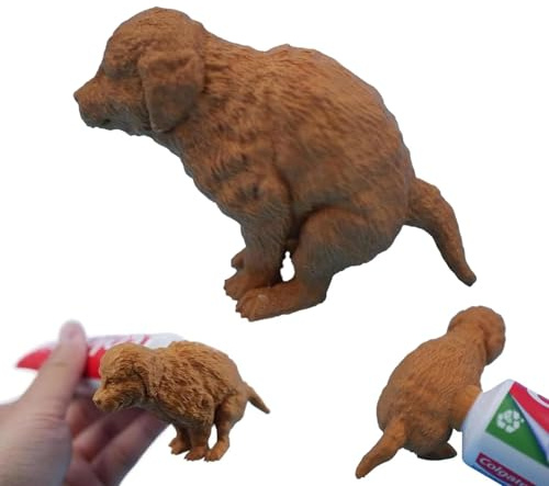 BOSENIYU 1 x lustiger Zahnpasta-Spender, lustiger Golden Retriever Welpenkot-Zahnpasta-Spender