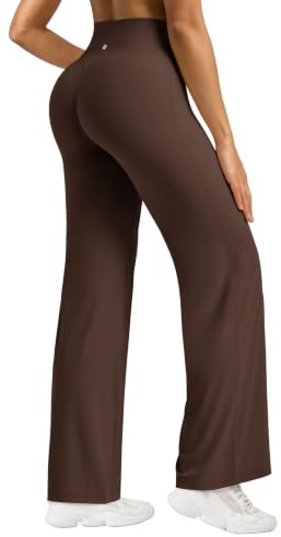 WILLIT Sporthose Yogahose Hohe Taille Flared Hose | Leggings Damen Straight Jogginghose Schlaghose Blickdicht Scrunch Leggings Booty Lifting für Gym Sport Yoga