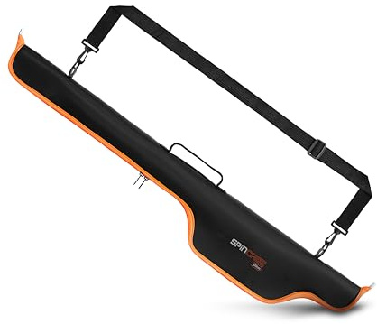 A&N Eva - Bolsa para cañas de pescar (100 – 140 cm, resistente al agua, con correa para el hombro y doble cremallera)