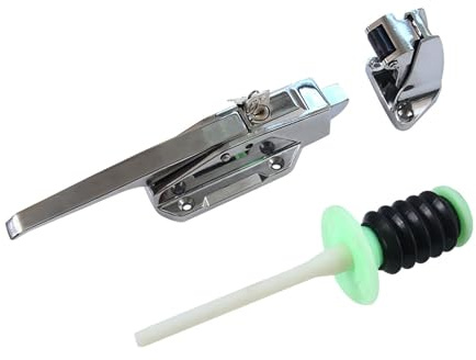 KESOTO Poignée de Porte de Congélateur, Poignée de Porte de Chambre Froide, Pièce de Rechange, Charnière de Serrure de Porte En Acier Inoxydable, pour Serrur