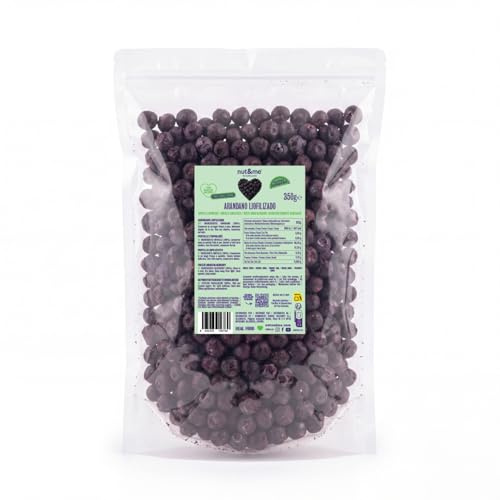 nut&me Mirtilli Liofilizzati 350 g | Frutta Liofilizzata Senza Additivi, Conservanti né Glutine, Frutta essiccata croccante con sacchetto richiudibile