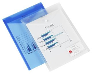 REXEL Dokumententasche A4hoch ICE/2101670 transparent blau PP Inh.5