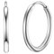 Rafaela Donata Damen-Creolen 925 Sterling Silber 20mm rund - Basic Ohrringe für Damen Silberohrcreolen 60800080