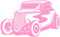 Samunshi® Hot Rod Wandtattoo Oldtimer Wandsticker Tuning Car Ratrod Wandaufkleber 120 x 71cm hellrosa