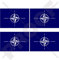 NATO Flagge North Atlantic Vertrag Organisation, Otan 5,1 cm (50 mm) Vinyl bumper-helmet Sticker, Aufkleber X4
