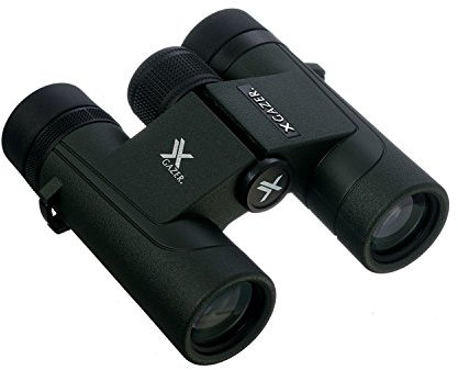 Xgazer Optics Professionelles Fernglas mit 8 x 25 Vergrößerung, kompaktes Fernglas für Vogelbeobachtung, Jagd und Angeln, wasserdicht, kleines Fernglas mit weichem Etui, Umhängeband, Reinigungstuch