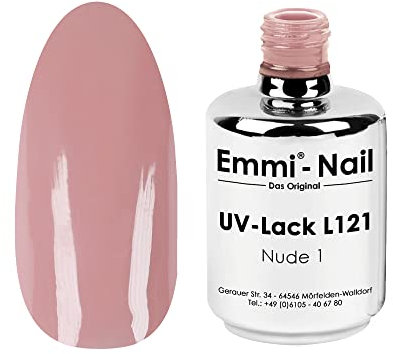 Emmi Nail Lack I LED UV Nagellack I 28 Tage Halt I Langer Glanz & hohe Deckkraft I Stoßfester Lack Nagellack I Kratzfest & vegan I 15ml - Nude 1 (Nude, L121)