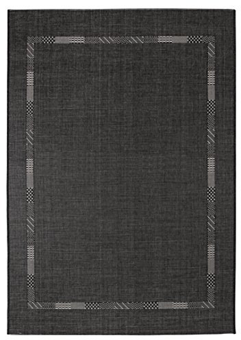andiamo In- & Outdoor Kurzflor Louisville Webteppich ohne Flor Teppich Polypropylen anthrazit 160x230