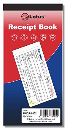 Duplicate Receipt Book NCR, 70 x 145mm, Money Rent Receipt Book Duplicate, 2-Parts Carbonless - DNCR-8002 (1 Book)