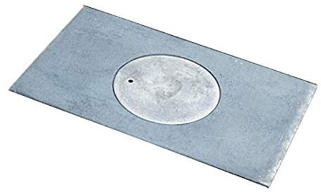 MIMART Home&Wood - Placa de Hierro Fundido para Estufa, con 1 Orificio, 40,5 x 27 cm, Placa de carbón, Placa de Chimenea, Color Gris