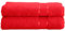 Mixibaby 2er Set Gästetuch Handtuch Duschtuch Badetuch Saunatuch Frottee Baumwolle 500gsm, Größe:Gästetuch 30x50cm, Farbe:Rot