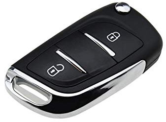 Create idea Boîtier de Clé Pliable à Distance Automatique pour Voiture 2 Boutons HU83 Clés Vierge CE0536 Support de Batterie