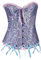 OMZIN Damen Corsage Korsetts Frauen Bridal Wäsche ohne Knochen Fasching Steampunk Corselet Blau XXS
