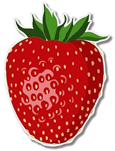 15cm! Klebe-Folie Wetterfest Made-IN-Germany Erdbeere L1865 UV&Waschanlagenfest Auto-Aufkleber Sticker Decal