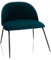 hjh OFFICE 645055 Samt Stuhl VELVO Petrol Polsterstuhl Besucherstuhl Sessel mit Metallbeine, bequem gepolstert, modern