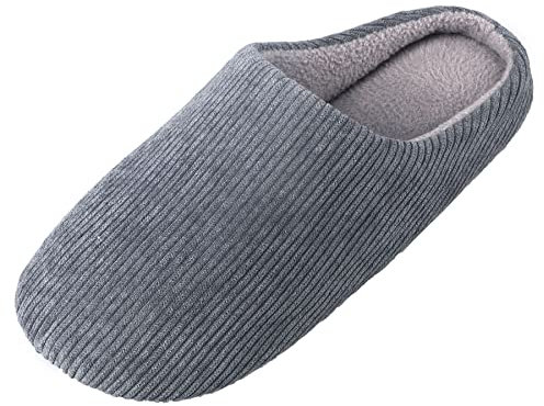 Knixmax Pantofole Uomo Donna Comode Ciabatte Estive con Memory Foam Morbide e Antiscivolo Slippers Grigio EU42-43