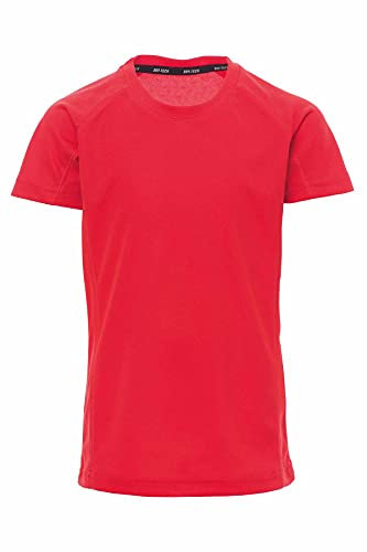 Mivaro Jungen Sport Shirt Trikot Funktionsshirt Laufshirt Fußball Training Tshirt, Größe:134/140, Farbe:Rot