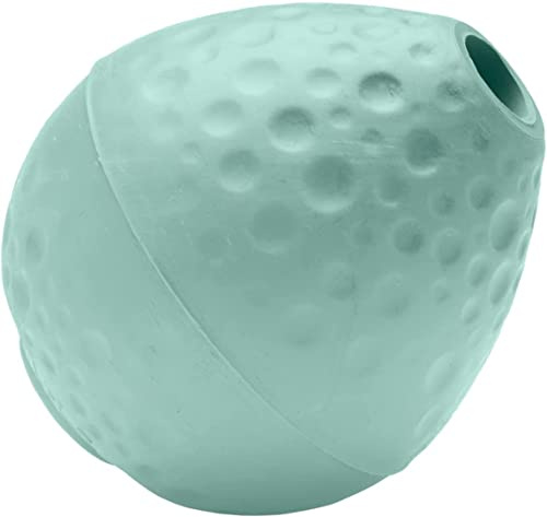 RUFFWEAR Turnup Hundespielzeug, interaktives Wurf-/Fang-/Apportierspiel aus Naturkautschuk, hüpfender eiförmiger Ball für drinnen und draußen, Langeweilebrecher, kausicher, Sage Green (One Size)