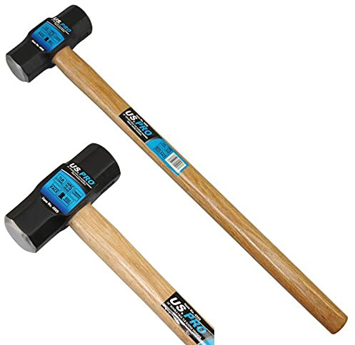 US Pro 28'' 7lb Sledge Hammer 3.15kg Double Face Beech Wood Handle