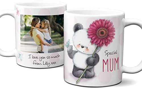 Thoughtful Gifts Mum Mug Personalised Photo Mum Cup Mum Birthday Gift Present for Mum Birthday Christmas Mothers Day Cute Mum Gift Fast Delivery Add Photo and Message