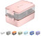 Linoroso Bento Lunch Box for Adults with 3 Compartments Lunchbox with Sauce Container and Utensils, Bento Boxes for Microwave and Dishwasher Plastic BPA-Free As Sandwich Snack Salad Box - Frozen Berry