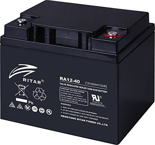 revolt Blei-Akku: Wartungsfreie Blei-Batterie mit 12 Volt, 480 Wh, M6-Schraubanschluss (12V-Akku, Ersatz für Beli-Gel, LED)