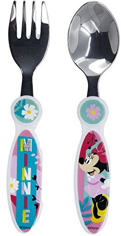 COUVERTS EN MÉTAL POUR ENFANTS. 2 PIÈCES | MINNIE MOUSE BEING MORE MINNIE MOUSE