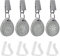 GVSAVY 4 Tablecloth Weights, 4 Tablecloth Clips, Natural Stone Tablecloth Weights, Tablecloth Weight Pendant with Clips, Table Decoration, For picnics, barbecues, camping