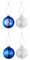FC Schalke 04 Lack Christbaumkugeln Weihnachtskugeln 4er Set (blau/Weiss)