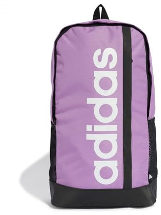 adidas Unisex - Adulto Essentials Linear Backpack, preloved purple/black/white, One Size