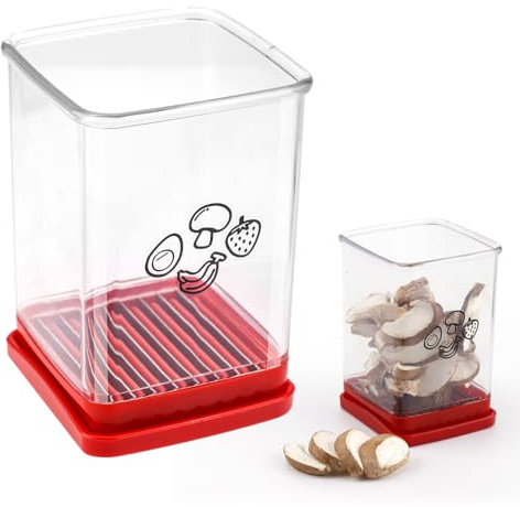 Cup Slicer with Push Plate, Multifunctional Cup Cutter Stainless Steel Egg Banana Strawberry Slicing Tool Kitchen Gadget for Vegetable Salad Making Soft Fruit Cutting