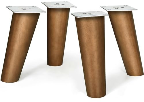 AORYVIC Pieds de meubles inclinés en bois de 15,2 cm pour commode, armoire, futon, banc
