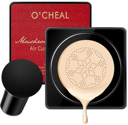 Pilz Kopf Luftkissen CC Creme Foundation Wasser Feeling Flawless BB Cream Feuchtigkeitsspendende Ölkontrolle, leicht, Glättende natürliche Gesichts Concealer (H-02 Natürliche, 0.53 Oz)