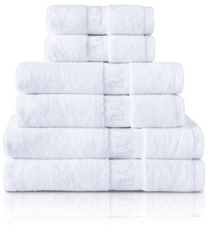 GC GAVENO CAVAILIA Paquete de 2 Toallas de Mano de bambú, Toallas de baño Altamente absorbentes de 500 g/m² (50 x 80 cm), 60% bambú, 40% algodón, Extra Suaves, Color Blanco