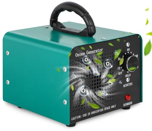 Ozongenerator,Industrieller O3 Ozonizzatore mit 120 min Timer,60000 mg/h O3-Maschine mit hoher Kapazität,Heim-Ionisator Geruchsentferner für 400㎡ Geruchskiller Geruchsneutralisierer