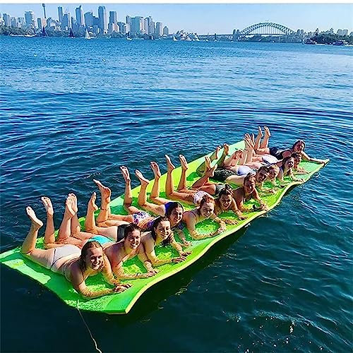 LEEVII Tapis d'eau Flottant, hamac en Mousse Flottante épaisse, Matelas de Radeau d'eau Portable à 3 Couches pour activités Aquatiques, Piscine, La