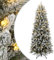 vidaXL Künstlicher Weihnachtsbaum, Tannenbaum mit Schnee LED-Beleuchtung 150 LEDs 150cm, Christbaum mit Metallständer, Weihnachtsdeko Kunstbaum Dekobaum