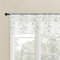 KnSam 2Pcs Set Bistrogardine Küche Modern, Zweige Blatt Scheibengardinen Halbtransparent, Rod Pocket Polyester Voile Vorhangschals für Privatsphäre Fenstervorhang Küche Wohnzimmer, BxH 132x41cm
