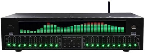 31-Band Digital Equalizer, Digital Audio Stereo Graphic EQ, LED Music Spectrum Analyzer, with Noise Reduction, 12 Rhythm Patterns, for Recording Studio