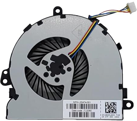 JISHIYUFS CPU Kühler Lüfter für HP 250 G7 255 G7 256 G7 15-DA 15-DB 15-DR 15-DX 15Q-DX 15T-DS 15-DA0024LA 15-DB0011DX L20474-001 DC5V 0.35A 15-DB0011DX .10 CFM