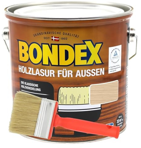 Bondex Holzlasur für Aussen 4L inkl. Flächenstreicher (farblos)