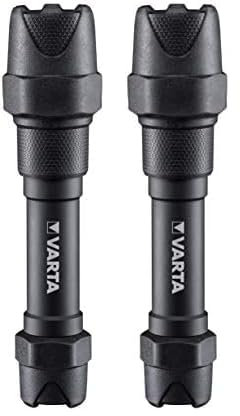 Varta Taschenlampe LED 6 Watt inkl. 2x AA Batterien, Indestructible F20 Pro Leuchte, Lampe, Arbeitsleuchte mit zwei Leuchtmodi, extrem robuste Taschenleuchte, wasser- und staubgeschützt, (2er Pack)
