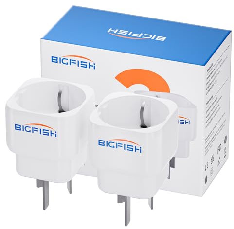 Bigfish Adattatore Australia Germania, 2 pezzi, adattatore da viaggio Cina Germania, adattatore per presa Cina, tipo I, adattatore per UE per Australia/Cina/Argentina/Nuova Zelanda/Fiji