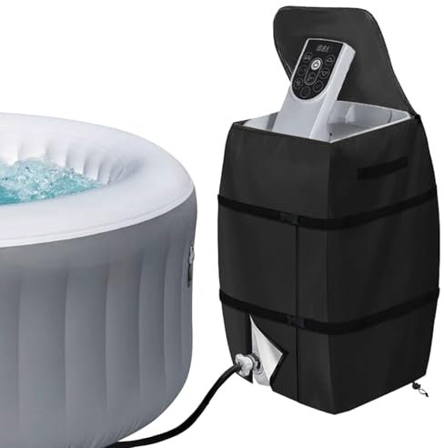 Housse de protection pour pompe à jacuzzi - Imperméable, anti-poussière, isolée - Convient pour baignoire extérieure/piscine