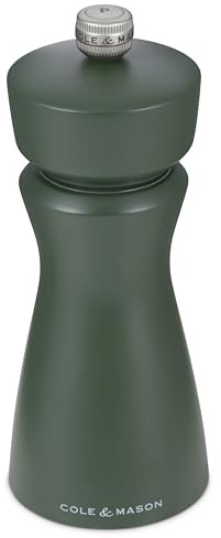 Cole & Mason Kenton Salt and Pepper Mill, Rosemary, Adjustable Grind, Durable Ceramic Mechanism, Includes 1x Grinder, 15cm